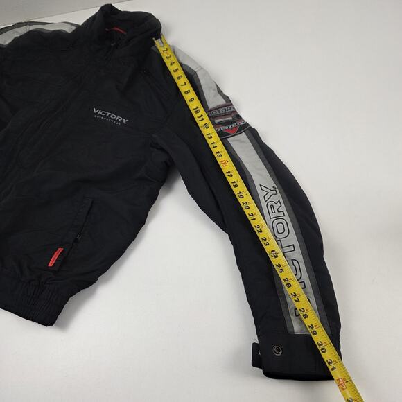 Victory Motorcycles Jacket Mens 3XL Black Gray Full Zip Nylon Embroidered Biker - Picture 7 of 15